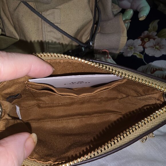 COACH Metallic/Iridescent dark gold/Pyrite Leather NOLITA 15 mini bag - Picture 10 of 10